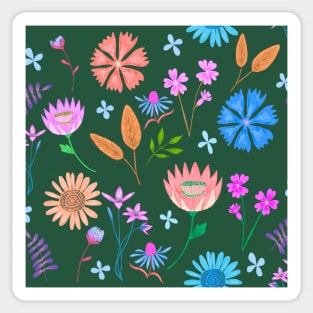 Wild flowers print Sticker